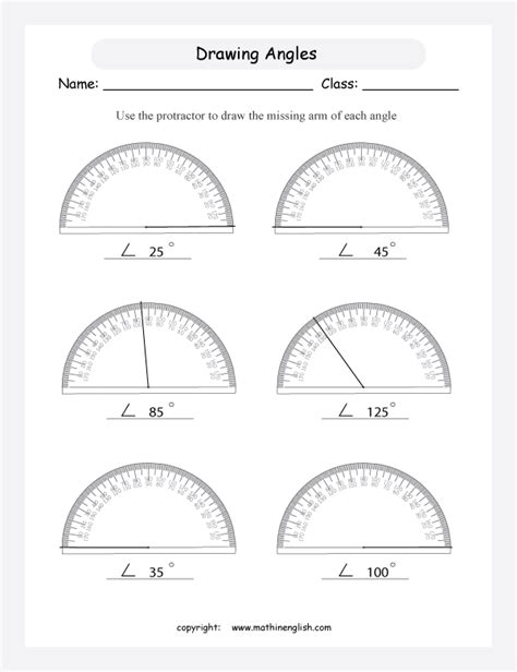 Drawing Angles Worksheets - Easy Teacher Worksheets