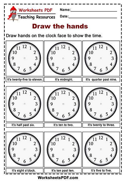 Drawing Clock Hands Telling The Time