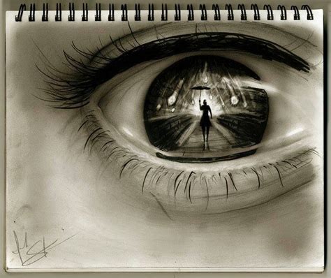 Drawing Eye drawing, Reflection art, Eye art