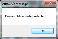 Drawing File Is Write Protected