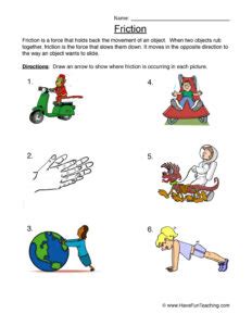 Drawing Friction Worksheet Have Fun Teaching
