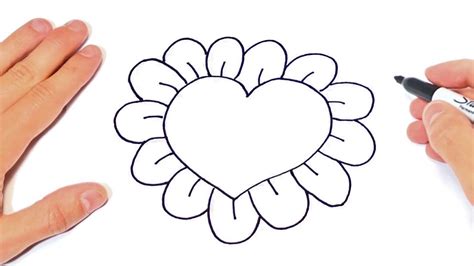 Drawing Heart With Flowers