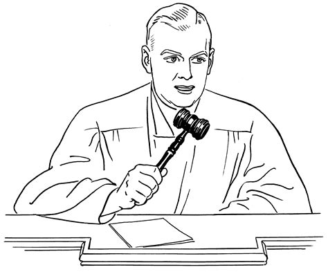 Drawing Of A Judge