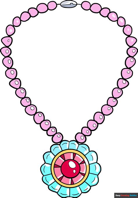 Drawing Of A Pearl Necklace