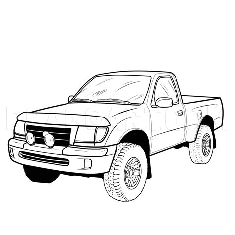 Drawing Of A Pick Up Truck