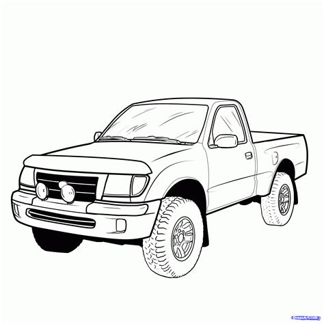 Drawing Of A Pickup Truck