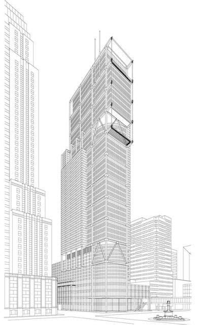 Drawing Of A Skyscraper Home Designing Area