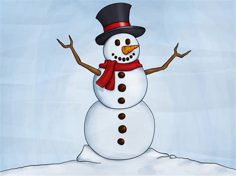 Drawing Of A Snowman