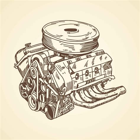 Drawing Of An Engine