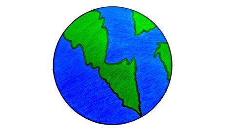 Drawing Of Earth Easy