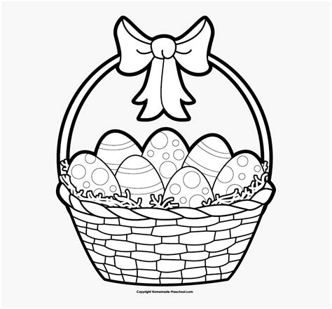 Drawing Of Easter Baske