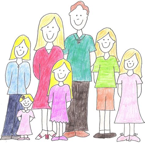 Drawing Of Family Easy