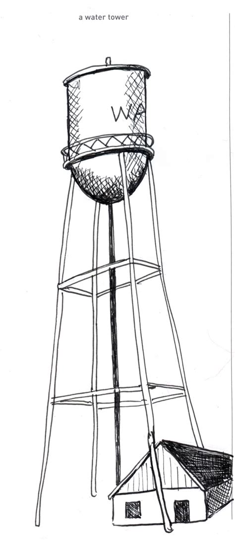 Drawing Of Water Tower