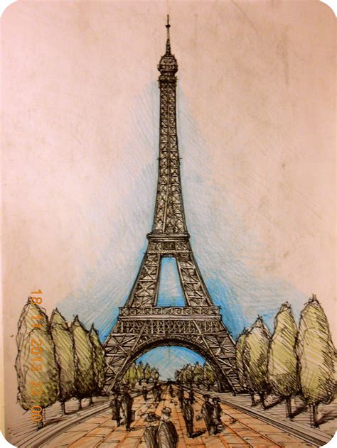 Drawing Paris Tower