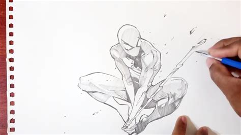 Drawing Spiderman with 2B Graphite Pencil YouTube