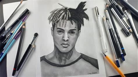 Drawing XXXTENTACION Realistic Graphite Drawing YouTube