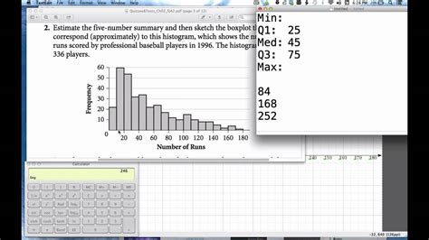 Drawing a Boxplot from a Histogram YouTube