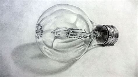 Drawing a Realistic Lightbulb in Graphite Pencil YouTube