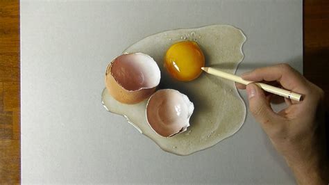 Drawing a hyper realistic egg! YouTube