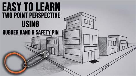 Drawing in twopoint perspective using a rubber band howto Point