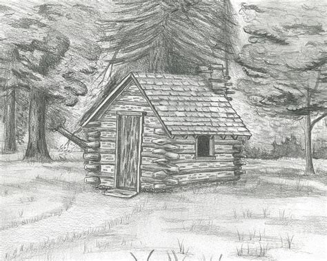 Drawings Of Cabins In The Woods