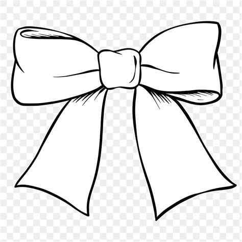 Drawn Bow Tie Birthday Present Bow - Black And White Bow Png ...