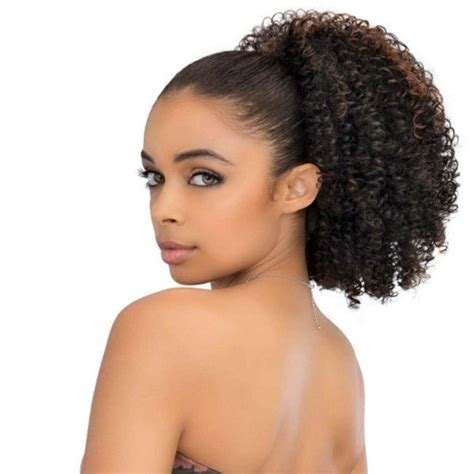 4) Outre Pretty Quick Synthetic Drawstring Ponytail - Annie 30". Outre Pretty Quick Synthetic Drawstring Ponytail - Annie 30" is a kinky straight 30" style super long drawstring ponytail. BUY NOW. 5) Sensationnel Instant Pony Wrap Synthetic Ponytail - Curly Body 24". 24” long curly body style ponytail. Easy Styling.. 