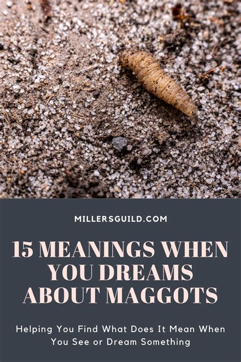 Dream about maggots in bed. The surrounding environment in a dream can provide valuable clues about the meaning of maggot dreams. For example, if maggots are seen in a clean and sterile environment, it could signify hidden imperfections beneath the surface. Contextual details help to understand the symbolism better. 9. What role does an emotional state play in maggot dreams? 