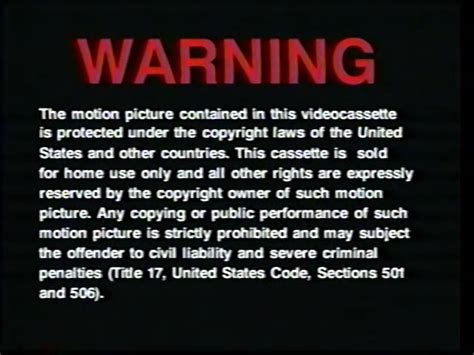 DreamWorks Home Entertainment Warning Screens