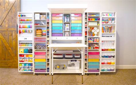 Dreambox storage. Nov 17, 2023 · A DreamBox 2 is a craft storage cabinet from Create Room. It’s a tri-fold storage cabinet that is filled with shelves, totes and bins to organize craft supplies. This piece of craft storage furniture folds and unfolds to the size of an armoire or over 9 feet wide and standing almost 6 feet tall at 5’11. The DreamBox 2 is completely ... 