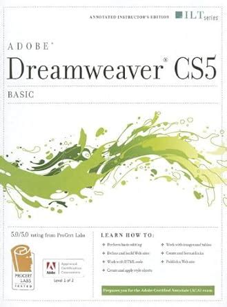 Download Dreamweaver Cs5 Basic Aca Edition Student Manual With Cdrom By Axzo Press