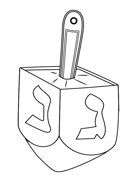Dreidel Free Printable Coloring Pages