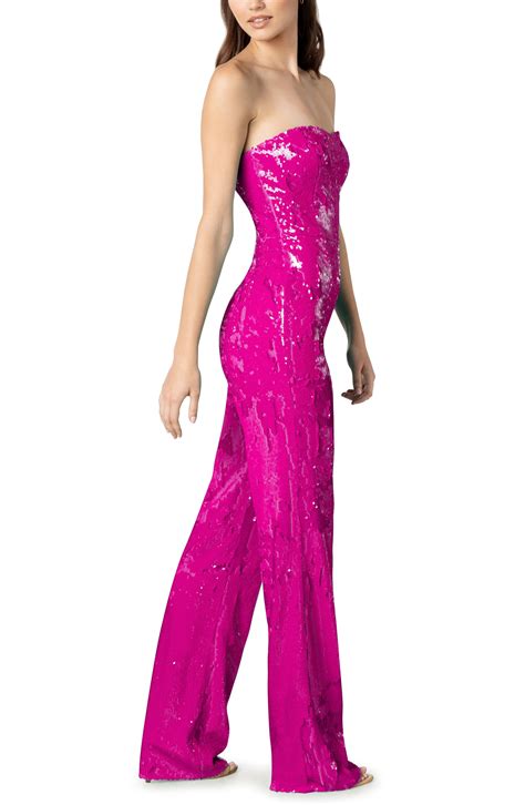 Dress the Population Andy Sequin Strapless Jumpsuit - Nordstrom