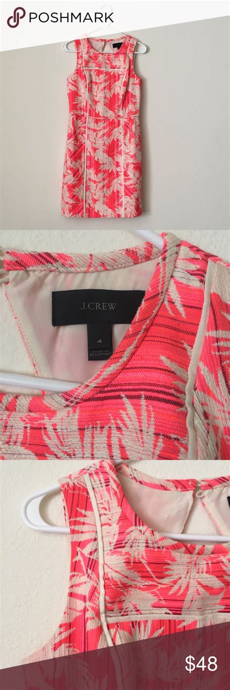 Dresses J Crew Tropical Pattern Dress Size 8 - Poshmark