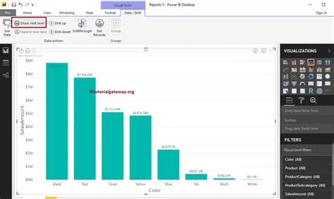 Drill Up and Drill Down Reports in Power BI - Tutorial Gateway