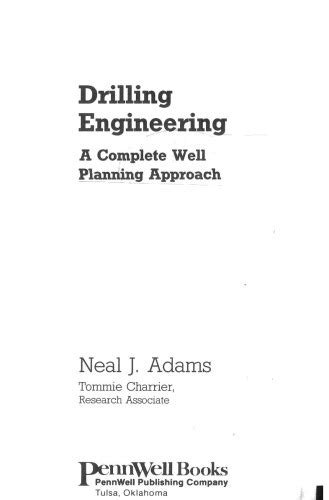 Drilling engineering a complete well planning handbook. - Manuale di istruzioni dometic rc 1600.