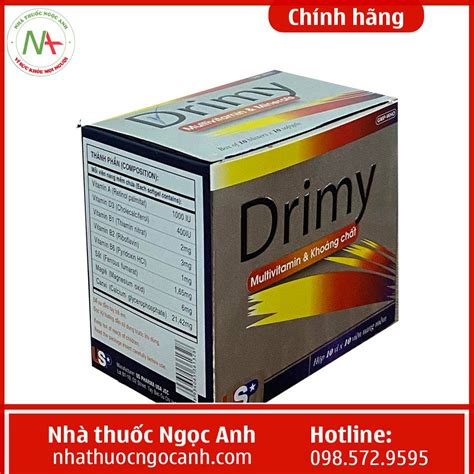 Drimy là thuốc gì? Công dụng, liều dùng Bcare.vn