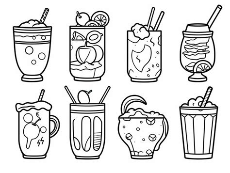 Drinks Coloring Page