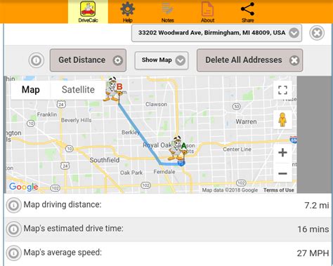 Drive time calculator map.  Our traffic estimator and traffic predictor he...