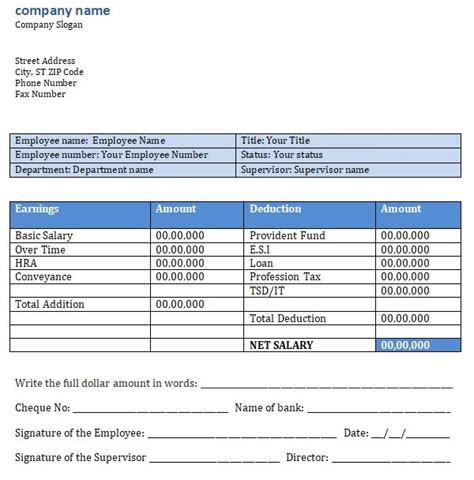 Driver Salary Receipt Excel Template Excel TMP