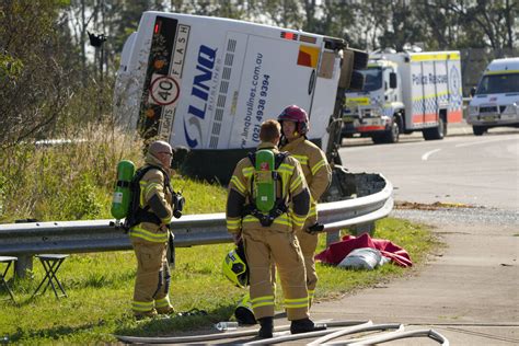 Driver charged after bus carrying wedding guests in Australia rolls over, killing 10 and injuring 25