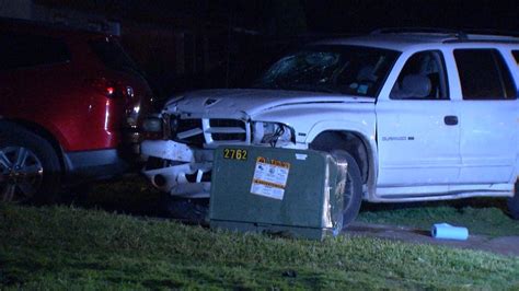 Driver in custody after crashing into power box