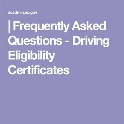 Driver license eligibility.  Review the Frequently Asked Questions for the T...