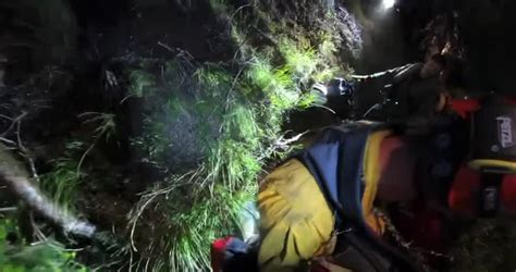 Driver rescued after falling off cliff at Mt. Tamalpais
