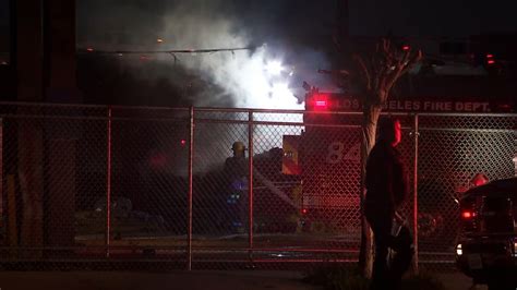Driver runs over fire hose, injures L.A. firefighter