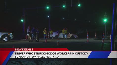 Driver who struck MoDOT workers in custody