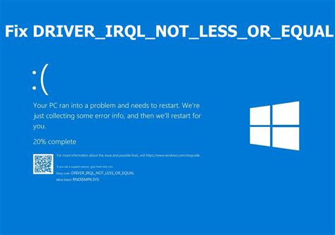 Driver_irql_not_less_or_equal. FAQ – IRQL_NOT_LESS_OR_EQUAL sous Windows 10/11; La raison pour IRQL_NOT_LESS_OR_EQUAL sous Windows 10/11. Lorsqu’un écran bleu apparaît soudainement sur votre ordinateur avec l’indication IRQL_NOT_LESS_OR_EQUAL, il se peut que vous vous demandiez la raison pour laquelle cette information apparaît. 