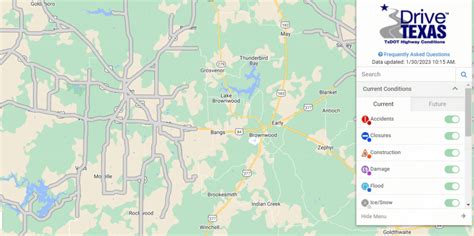 Drivetexas org road conditions map.  Highway Conditions - Current A view of ...