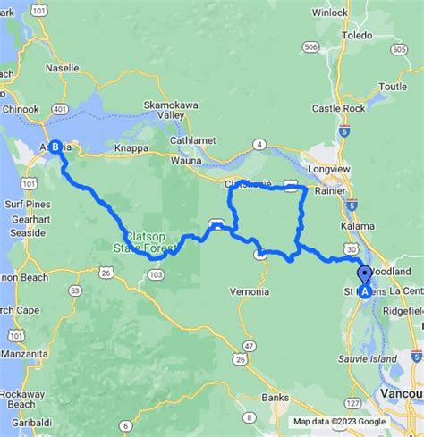 Driving Distance from Astoria, OR to Tillamook, OR - Travelmath