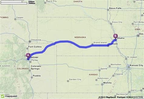 Driving Distance from Denver, CO to Scottsbluff, NE - Travelmath